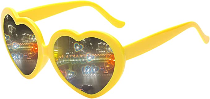 Yellow best sale heart glasses